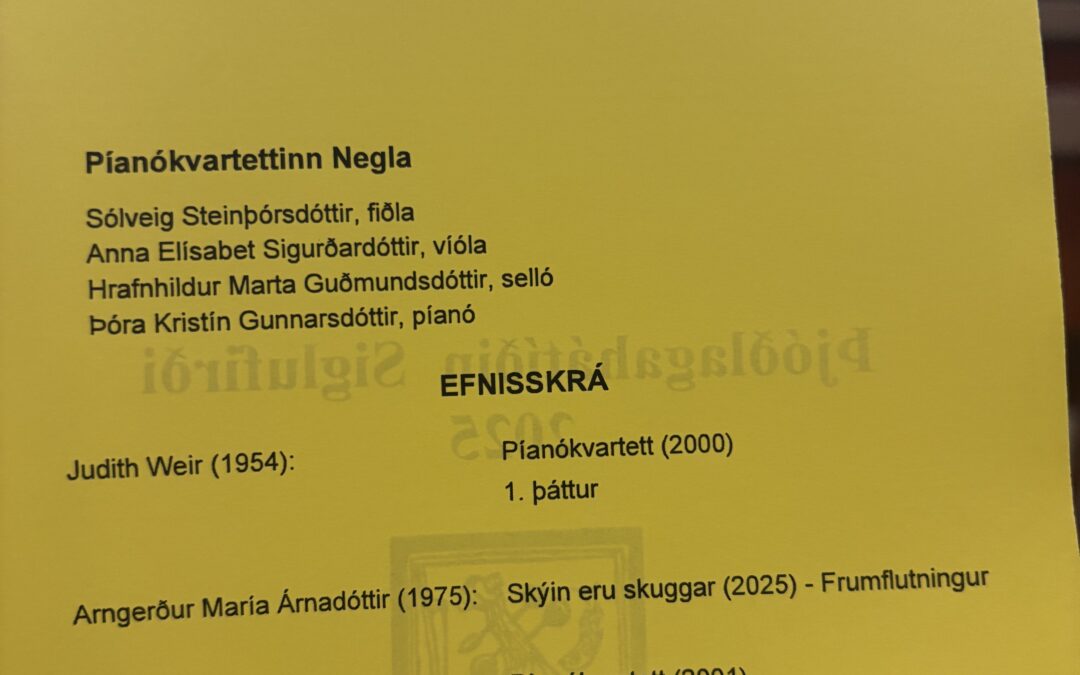 Premiere in Siglufjörður – Negla pianoquartet